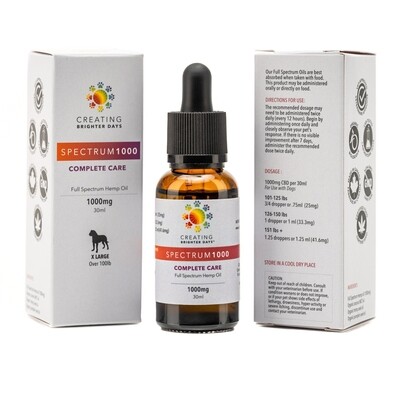 Spectrum 1000 Full Spectrum Pet Oil By Creating Brighter Days (Large Dogs 101Lbs+)