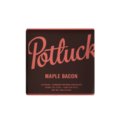 300mg THC (25mg Per Piece) Maple Bacon Chocolate By Potluck