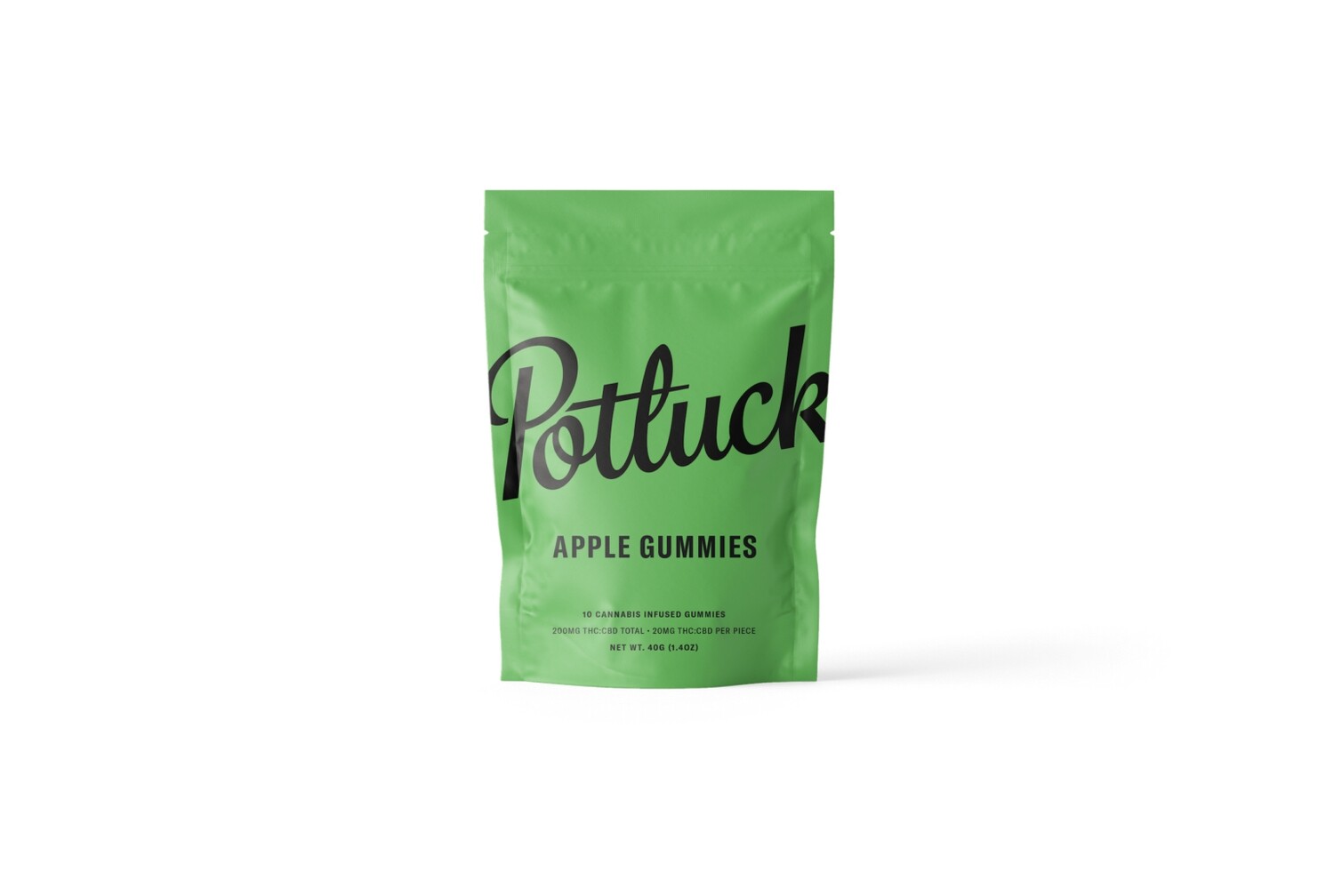 (200mg THC/CBD) C02 Full Spectrum Apple Gummies By Potluck