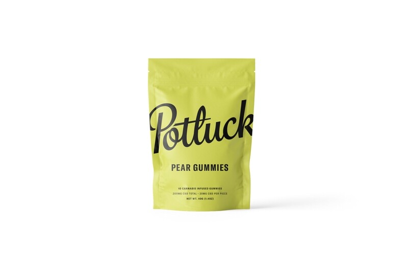 (200mg CBD) C02 Full Spectrum Pear Gummies By Potluck