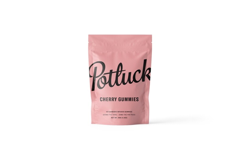 (200mg THC) C02 Full Spectrum Cherry Gummies By Potluck