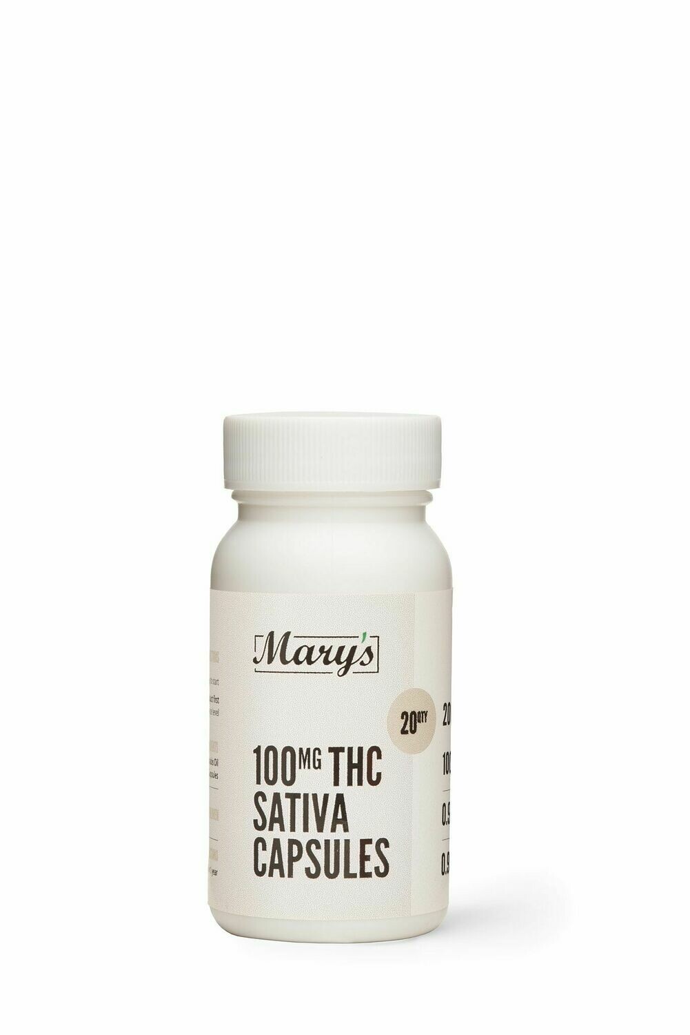 (100mg Sativa/Indica) Capsules (20 Pack) By Mary's