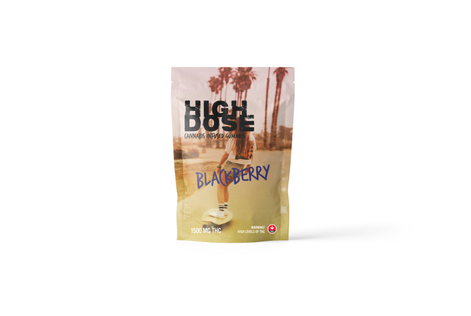 (1500mg THC C02 Full Spectrum) Blackberry Gummy By High Dose