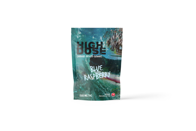 (1500mg THC C02 Full Spectrum) Blue Raspberry Gummy By High Dose