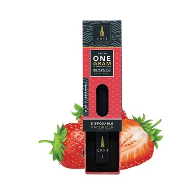 (1g) Strawberry Sunrise (Sativa) Disposable Vape By Crft Cannabis