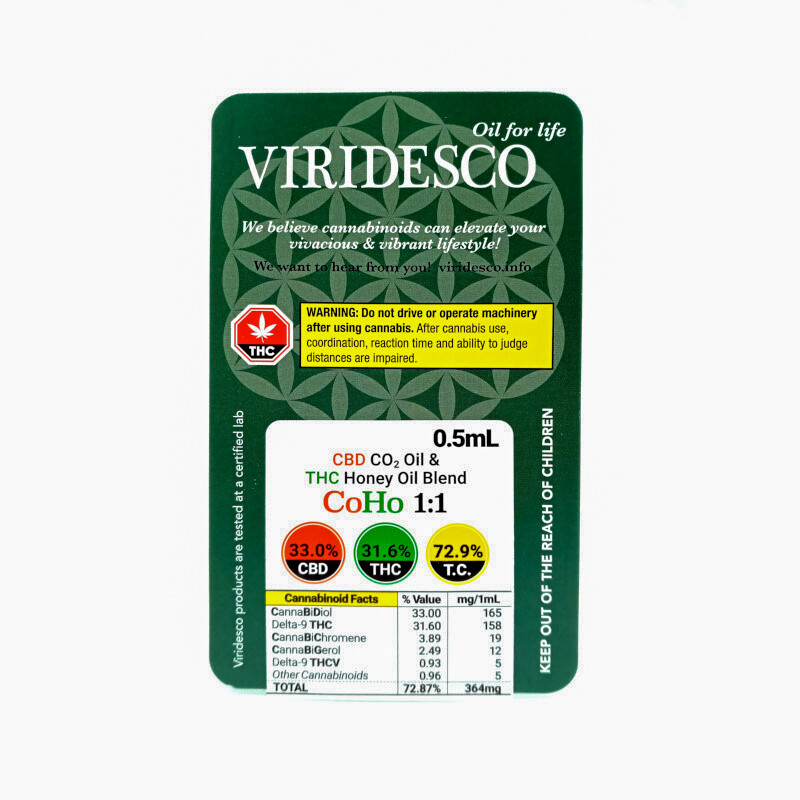 0.5ml/1ml CoHo 1:1 Honey Oil Vape Top By Viridesco