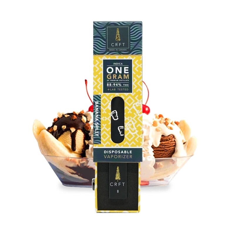(1g) Banana Split (Indica) Disposable Vape By Crft Cannabis