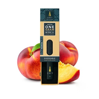 (1g) Peach (Sativa) Disposable Vape By Crft Cannabis