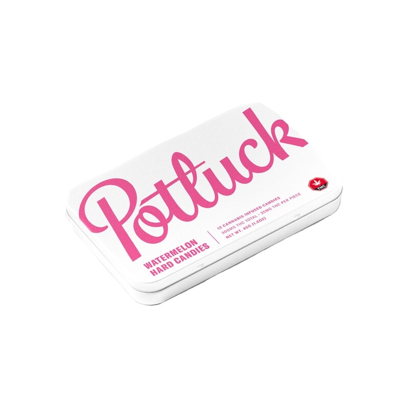 (300mg Full Spectrum THC) Watermelon Hard candies By Potluck