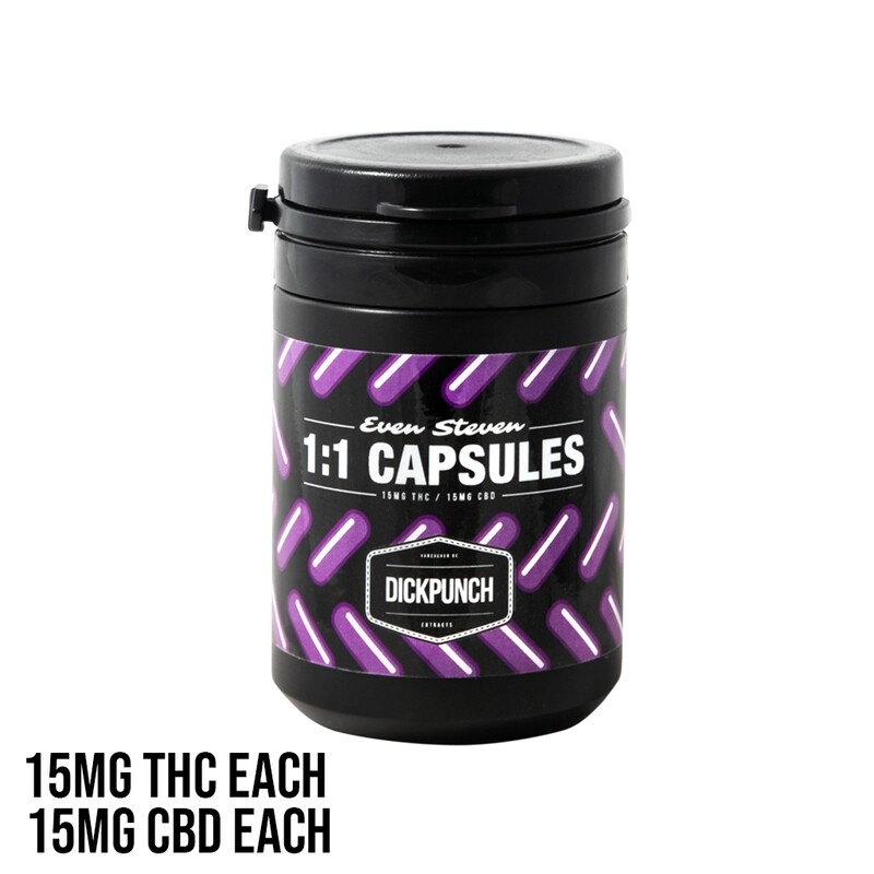 (15mg THC & 15mg CBD) 1:1 Capsules By Dickpunch