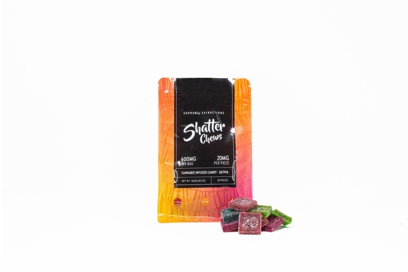 (600mg) Sativa Shatter Chew Bag By Euphoria Extractions (Strain: Ghost Train Haze)