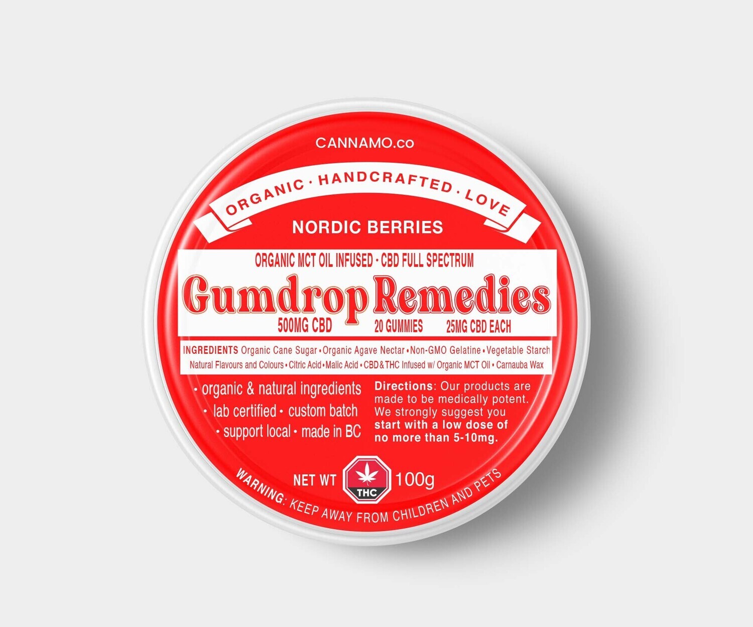 500mg Full Spectrum CBD Nordic Berry Gummies By Cannamo