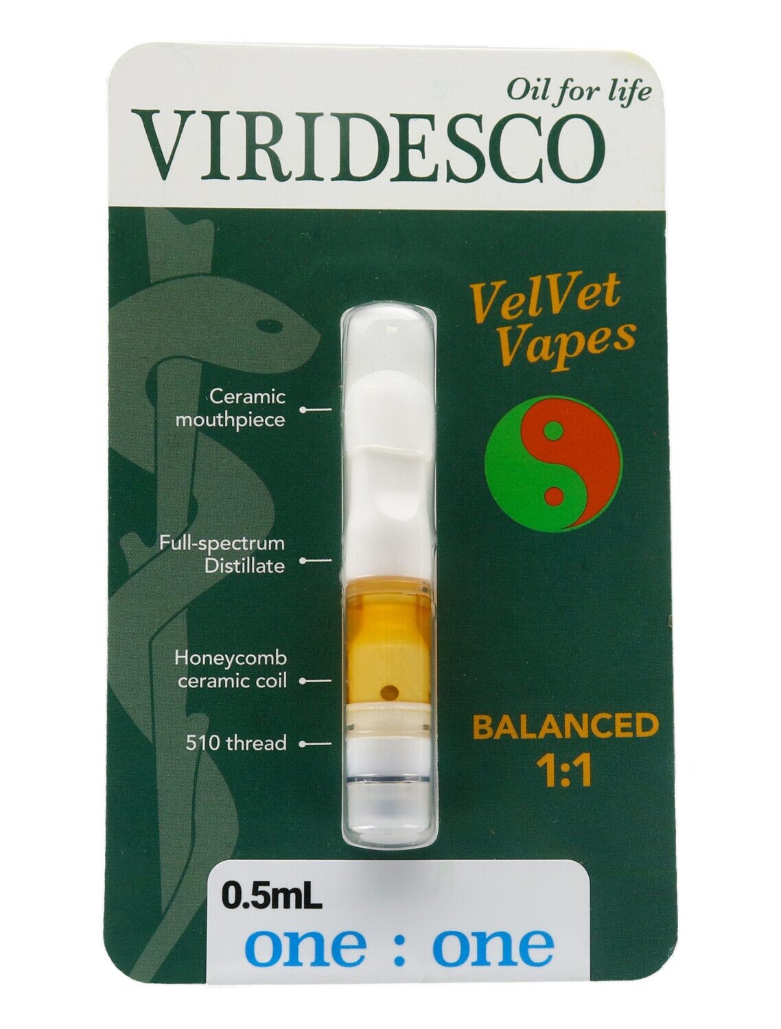 0.5ml One:One Balanced Distillate Vape Top By Viridesco