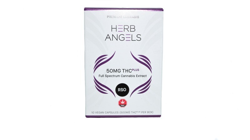 50mg THC Plus RSO Capsules By Herb Angels