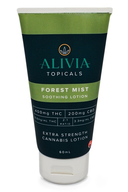 (2oz) (400mg THC/200mg CBD) Forest Mist Soothing Lotion W/ Arnica By Alivia