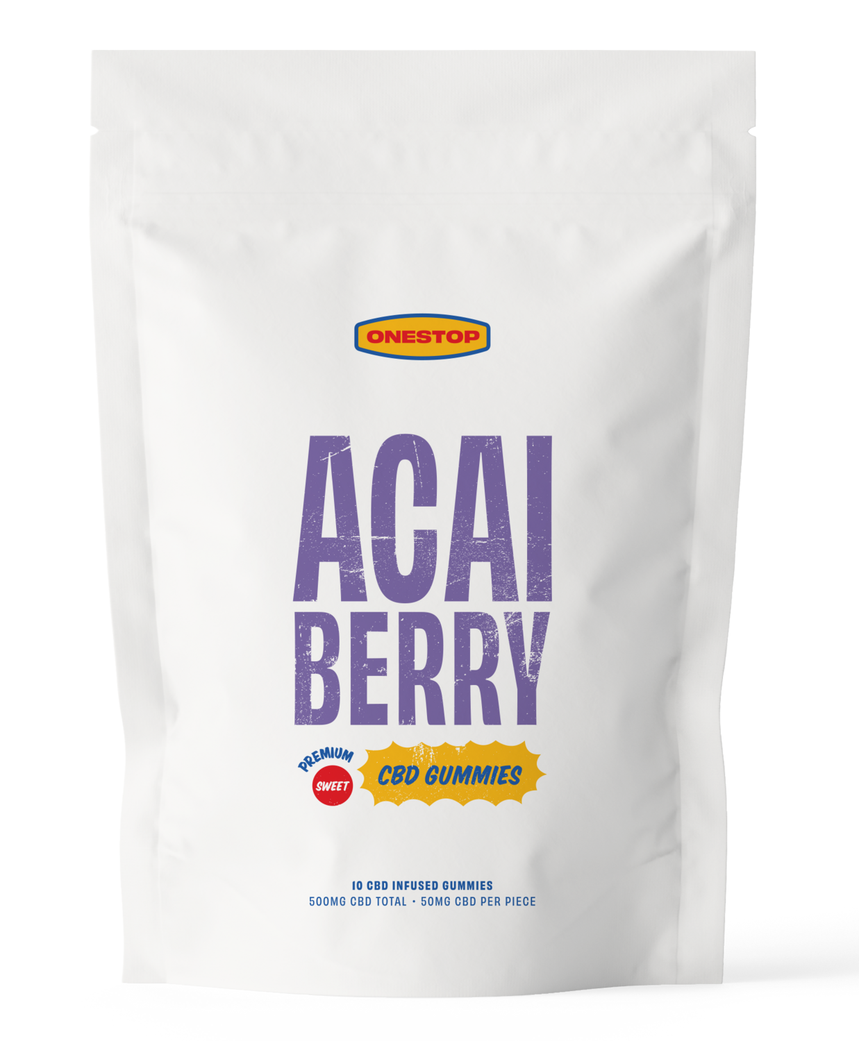 500mg CBD Açai Berry Gummies By Onestop