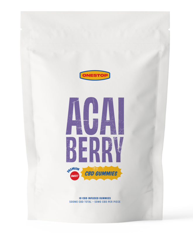 500mg CBD Açai Berry Gummies By Onestop