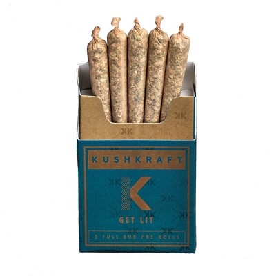 Indica Black Dominia (5×0.6g Pre-Rolls) By KushKraft Indica Black Dominia (5×0.6g Pre-Rolls) By KushKraft