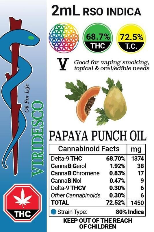 (Indica) V-RSO Papaya Punch Oil