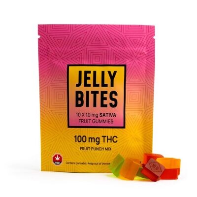 (100mg THC) ​Full Spectrum Sativa Jelly Bites By Twisted Extracts