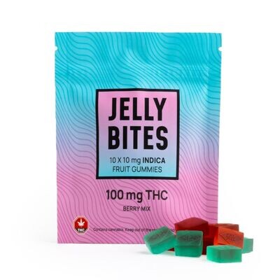 (100mg THC) ​Full Spectrum Indica Jelly Bites By Twisted Extracts