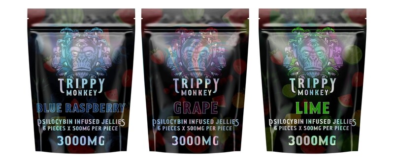 (3000mg Total) Psilocybin Gummies By Trippy Monkey
