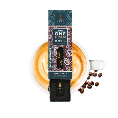 (1g) Espresso Latte (Hybrid) Disposable Vape By Crft Cannabis