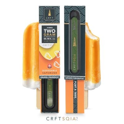 (2g) Orange Creamsicle (Hybrid) Disposable SQIA Vape By Crft Cannabis