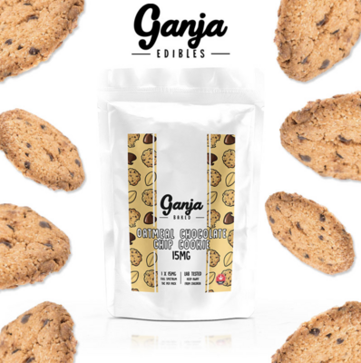 15mg THC Oatmeal Chocolate Chip Cookie By Ganja Edibles