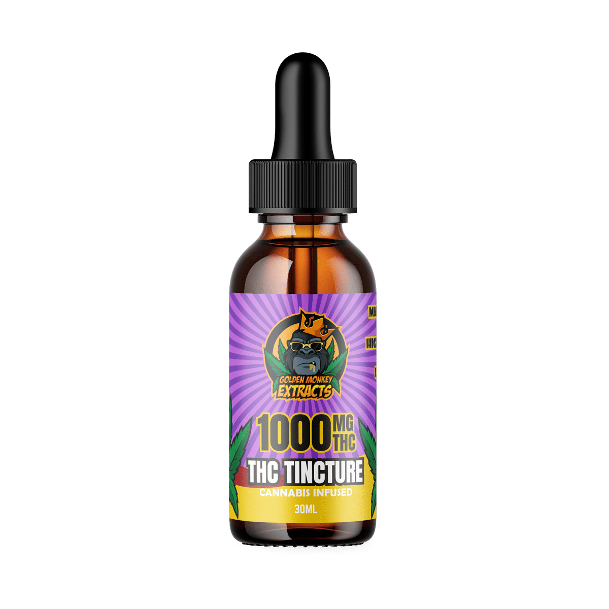 1000mg THC Tincture By Golden Monkey Extracts