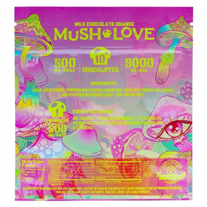 (5g) Psilocybin Orange Milk Chocolates By Mush Love