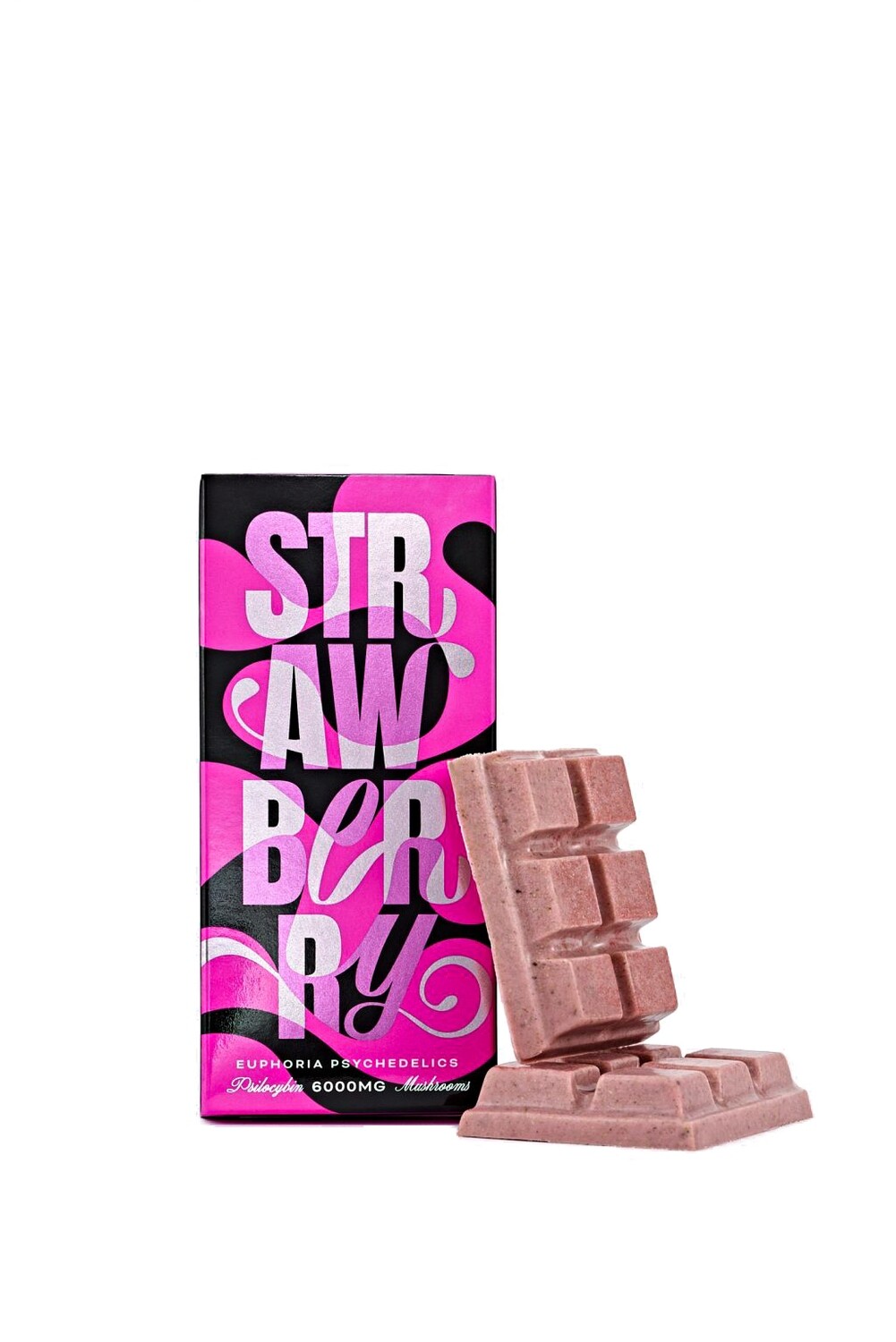 (6000mg) Psilocybin Strawberry Swirl Chocolate By Euphoria Psychedelics