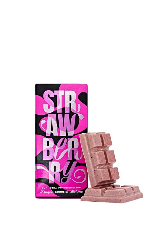 (6000mg) Psilocybin Strawberry Swirl Chocolate By Euphoria Psychedelics