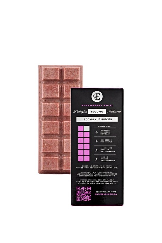 (6000mg) Psilocybin Strawberry Swirl Chocolate By Euphoria Psychedelics