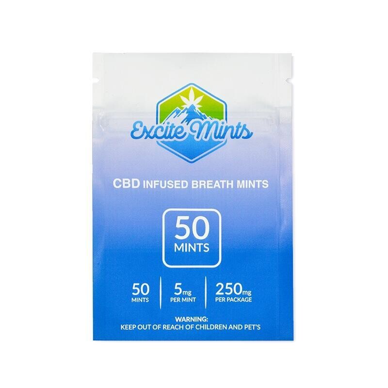 (250mg CBD/THC) Breath Mints By Excite Mints, Type: 250mg CBD Peppermint