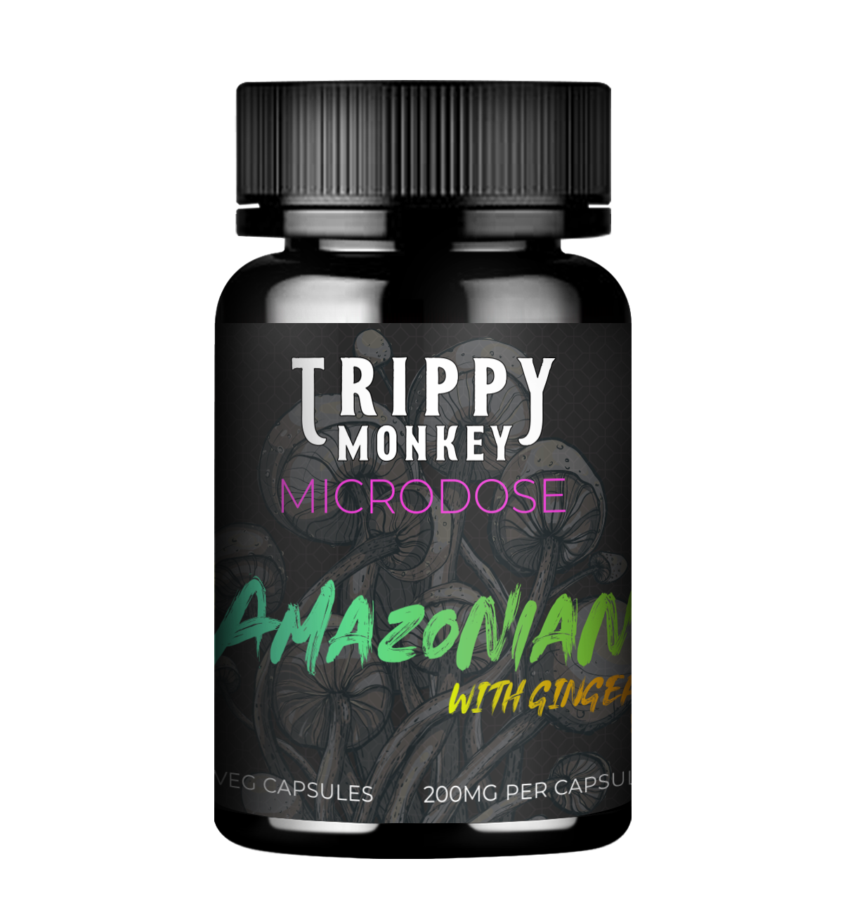(3000mg Total) Psilocybin Capsules With Ginger By Trippy Monkey