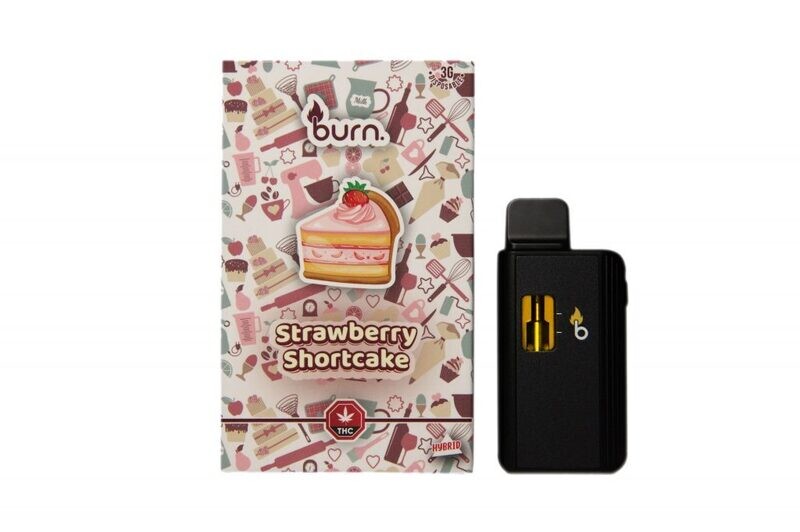 (3g) (Indica) Strawberry Shortcake Disposable Vape By Burn