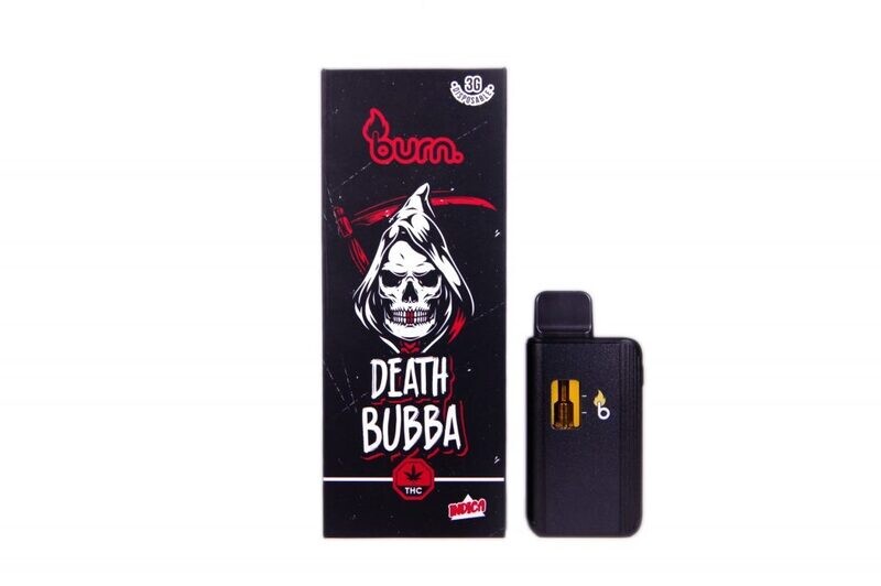 (3g) (Indica) Death Bubba Disposable Vape By Burn