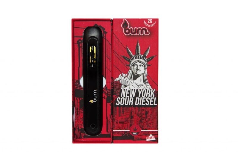 (2g) (Hybrid) ​New York Sour Diesel Disposable Vape By Burn