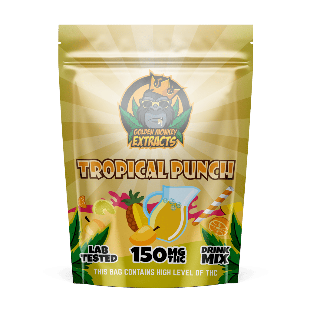 (150mg THC) Tropical Punch Drink Mix By Golden Monkey