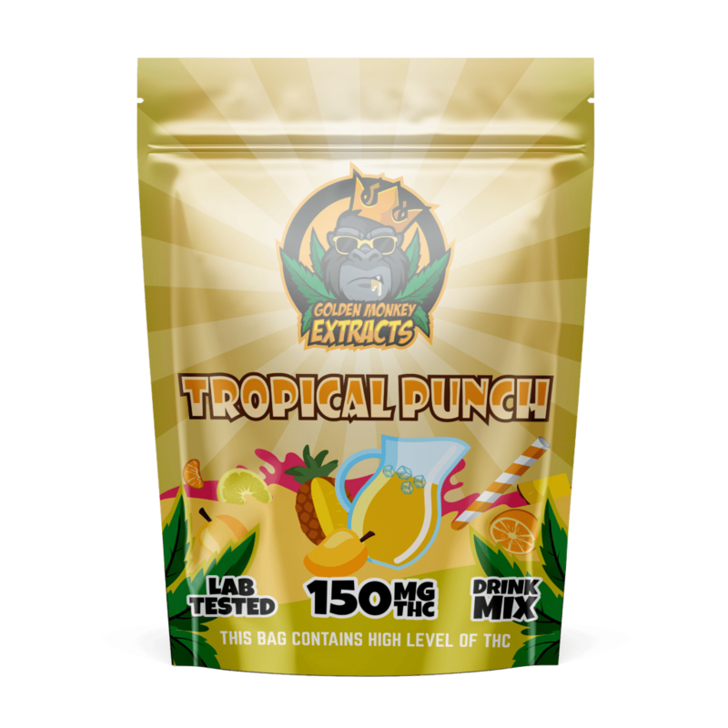(150mg THC) Tropical Punch Drink Mix By Golden Monkey