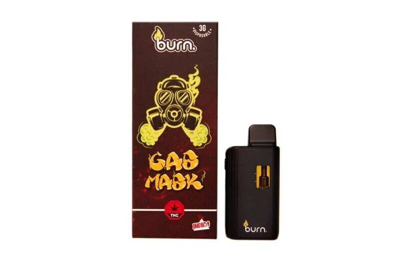 (3g) (Indica) Gas Mask Disposable Vape By Burn
