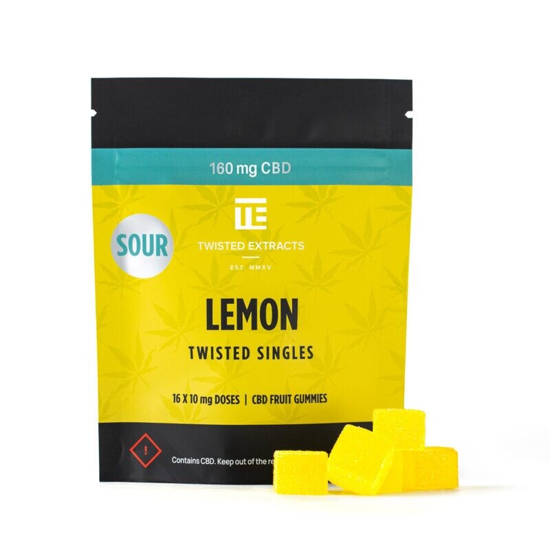 (160mg CBD) Full Spectrum Sour Lemon Twisted Singles