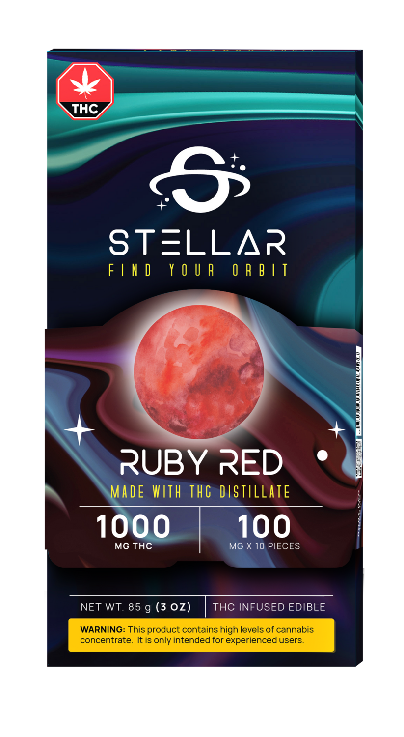 1000mg THC Ruby Red Chocolate By Stellar