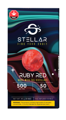 500mg THC Ruby Red Chocolate By Stellar