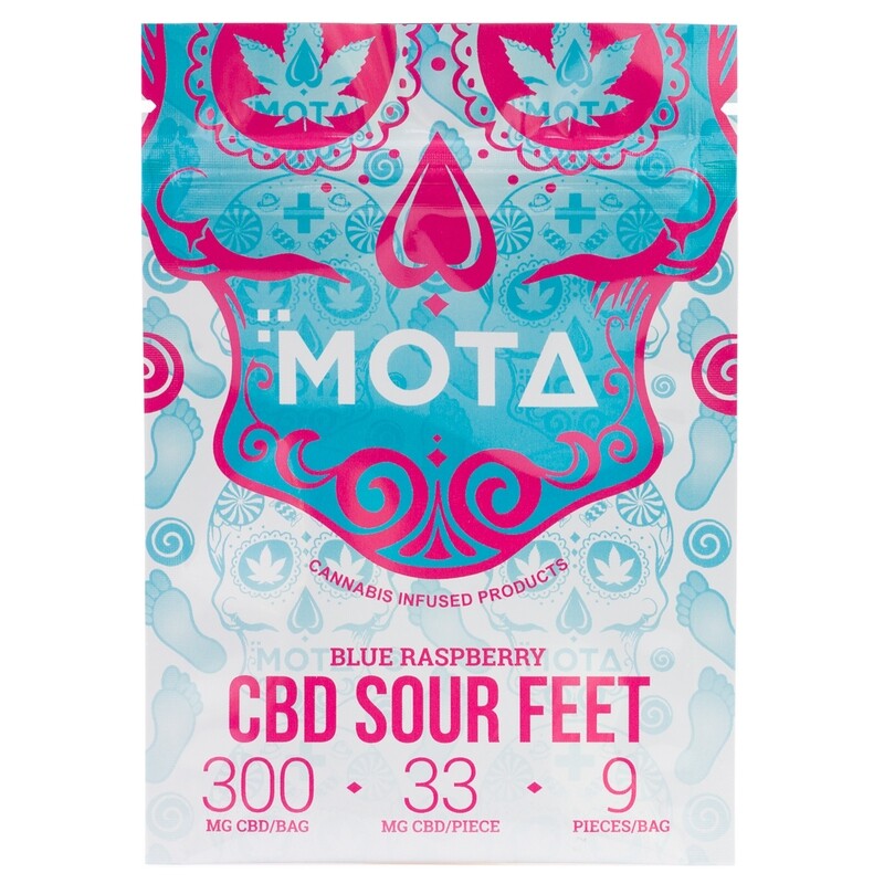 (300mg CBD) Blue Raspberry Feet By Mota
