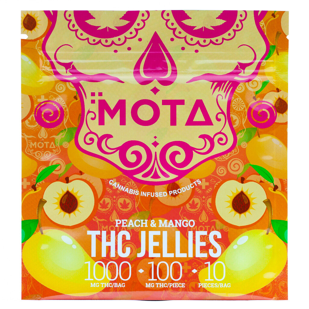 1000mg THC Peach & Mango Jellies By Mota