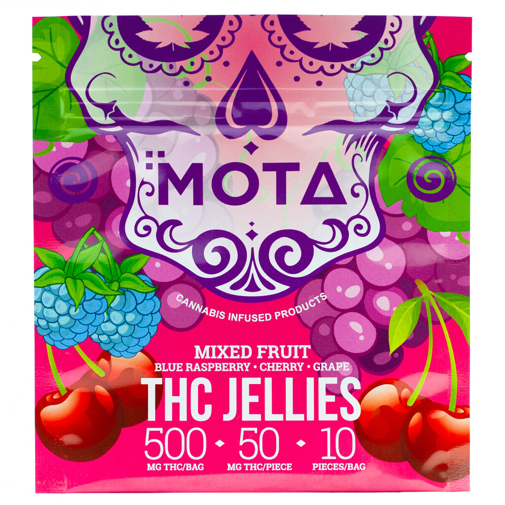 500mg THC Mixed Fruit Jellies By Mota
