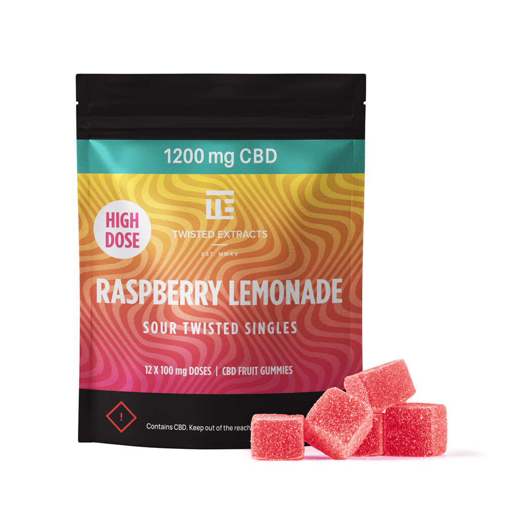 (1200mg CBD) Raspberry Lemonade High Dose Singles By Twisted Extracts (1200mg CBD) Raspberry Lemonade High Dose Singles By Twisted Extracts
