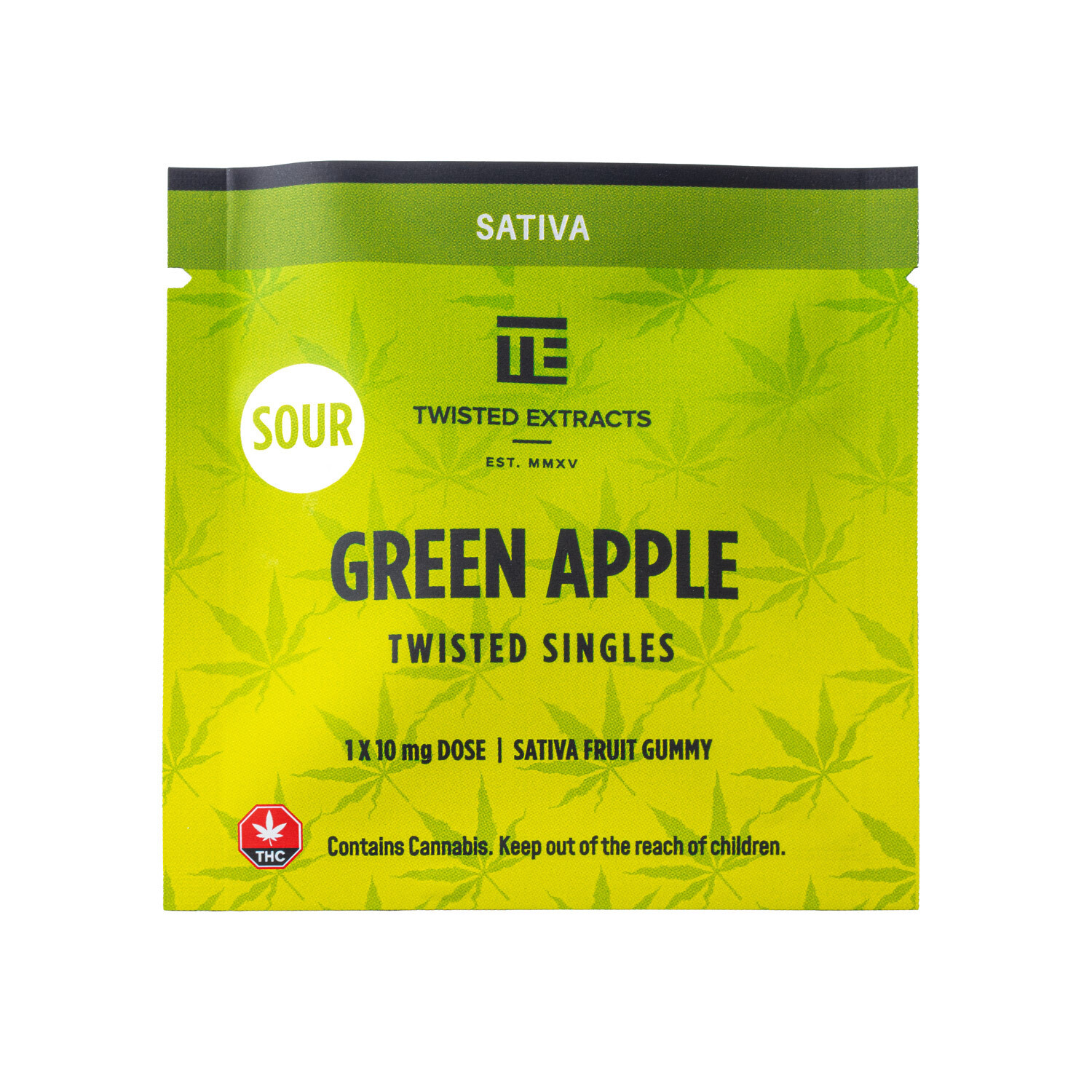 (10mg THC) Sativa Green Apple Single (10mg THC) Sativa Green Apple Single